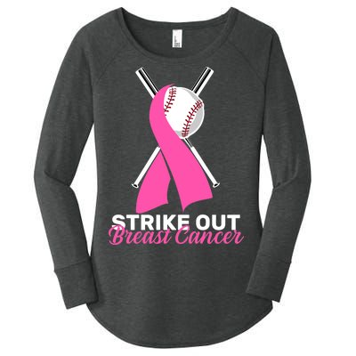 Strike Out Breast Cancer Women's Perfect Tri Tunic Long Sleeve Shirt