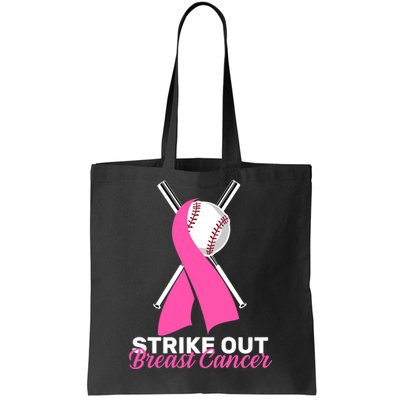 Strike Out Breast Cancer Tote Bag