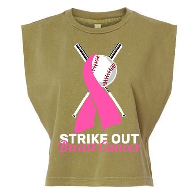 Strike Out Breast Cancer Garment-Dyed Women's Muscle Tee