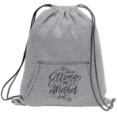 Strong As A Mother Sweatshirt Cinch Pack Bag