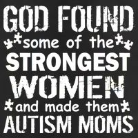 Strong Autism Mom Quote 7 Panel Mesh Trucker Snapback Hat