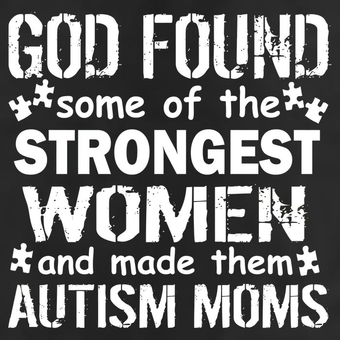 Strong Autism Mom Quote 7 Panel Mesh Trucker Snapback Hat