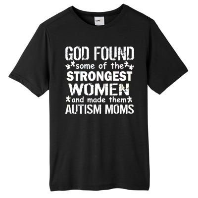 Strong Autism Mom Quote Tall Fusion ChromaSoft Performance T-Shirt