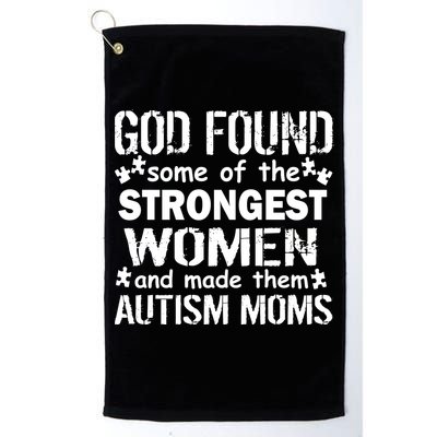 Strong Autism Mom Quote Golf Towel