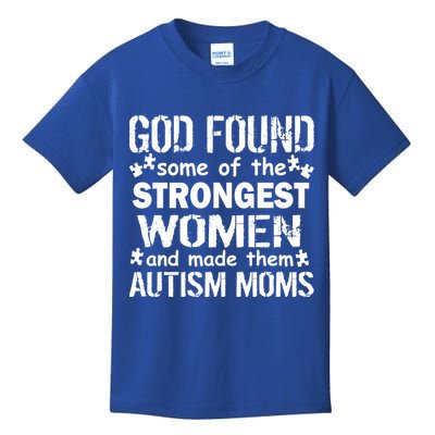 Strong Autism Mom Quote Kids T-Shirt