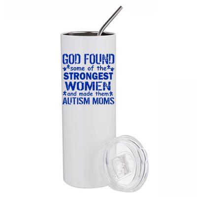 Strong Autism Mom Quote Stainless Steel Tumbler