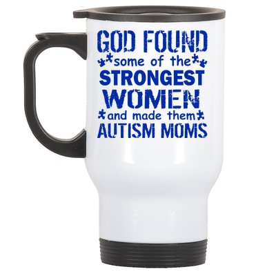 Strong Autism Mom Quote Stainless Steel Travel Mug