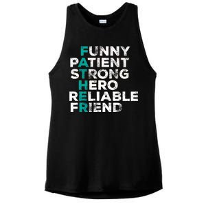 Strong Father Meaning Ladies PosiCharge Tri-Blend Wicking Tank