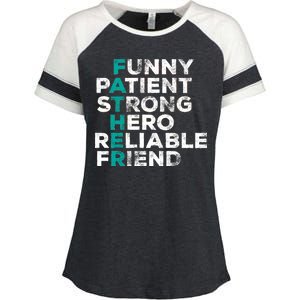 Strong Father Meaning Enza Ladies Jersey Colorblock Tee