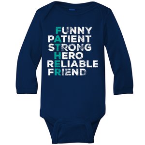 Strong Father Meaning Baby Long Sleeve Bodysuit