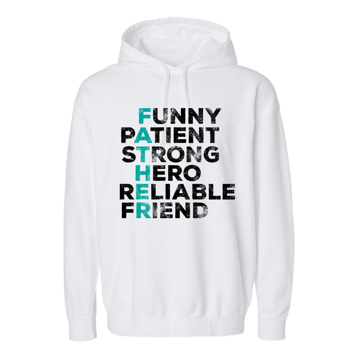 Strong Father Meaning Garment-Dyed Fleece Hoodie