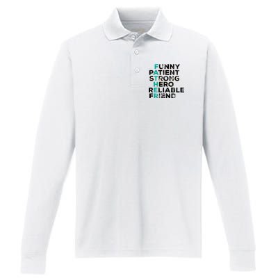 Strong Father Meaning Performance Long Sleeve Polo