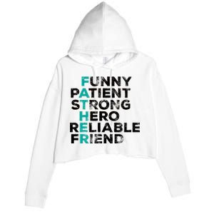 Strong Father Meaning Crop Fleece Hoodie