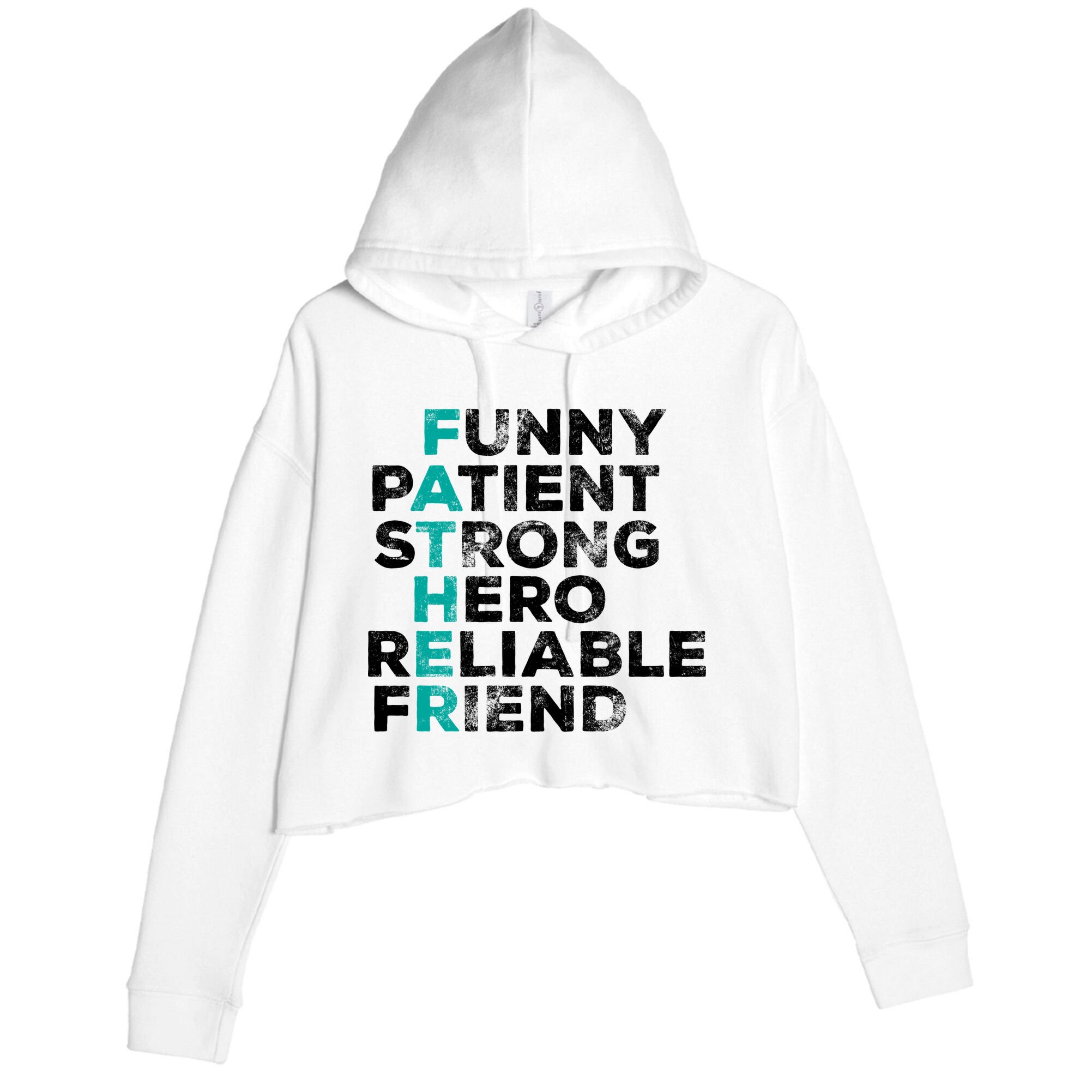 Strong Father Meaning Crop Fleece Hoodie