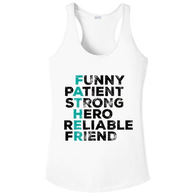 Strong Father Meaning Ladies PosiCharge Competitor Racerback Tank