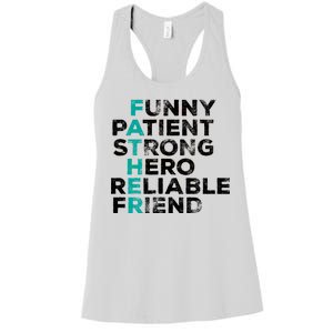 Strong Father Meaning Women's Racerback Tank