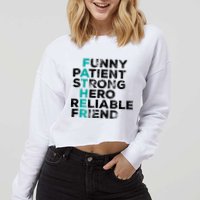 Strong Father Meaning Cropped Pullover Crew