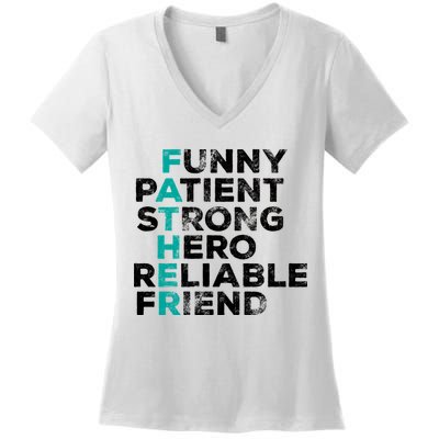 Strong Father Meaning Women's V-Neck T-Shirt