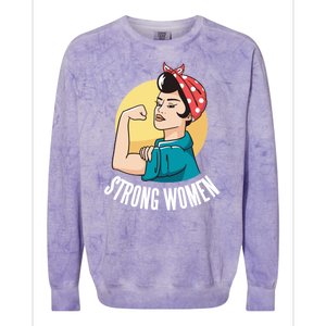 Strong Female Colorblast Crewneck Sweatshirt