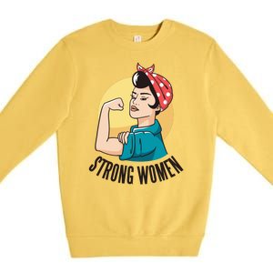 Strong Female Premium Crewneck Sweatshirt