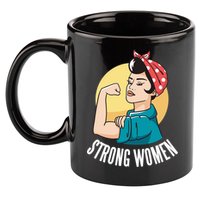 Strong Female 11oz C Handle Ceramic Mug