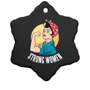 Strong Female Ceramic Star Ornament