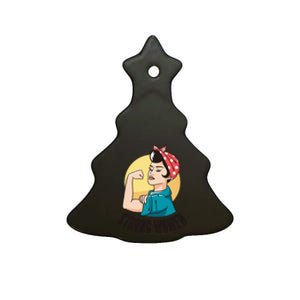 Strong Female Ceramic Tree Ornament