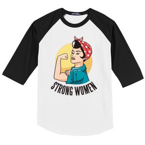 Strong Female Baseball Sleeve Shirt