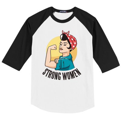 Strong Female Baseball Sleeve Shirt