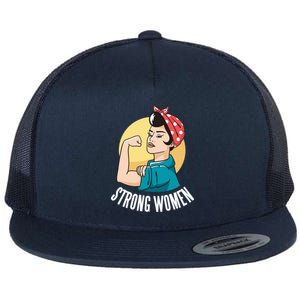 Strong Female Flat Bill Trucker Hat