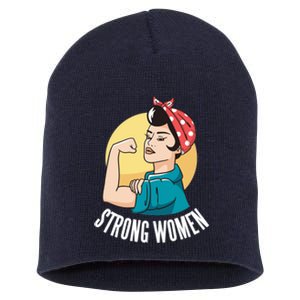 Strong Female Short Acrylic Beanie