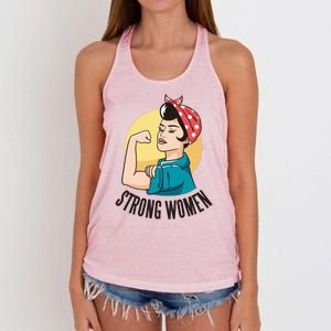 Strong Female Women's Knotted Racerback Tank