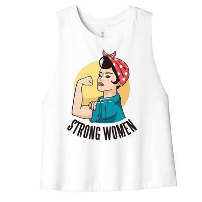 Strong Female Women's Racerback Cropped Tank