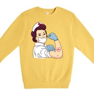 Strong Female Nurse Premium Crewneck Sweatshirt