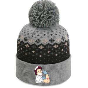 Strong Female Nurse The Baniff Cuffed Pom Beanie