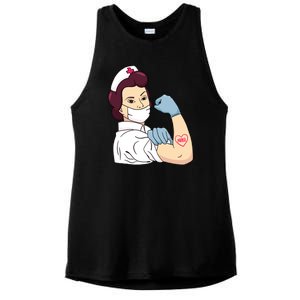 Strong Female Nurse Ladies PosiCharge Tri-Blend Wicking Tank