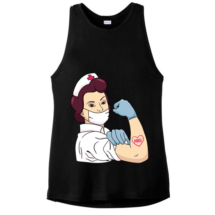 Strong Female Nurse Ladies PosiCharge Tri-Blend Wicking Tank