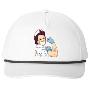 Strong Female Nurse Snapback Five-Panel Rope Hat