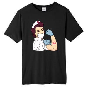 Strong Female Nurse Tall Fusion ChromaSoft Performance T-Shirt