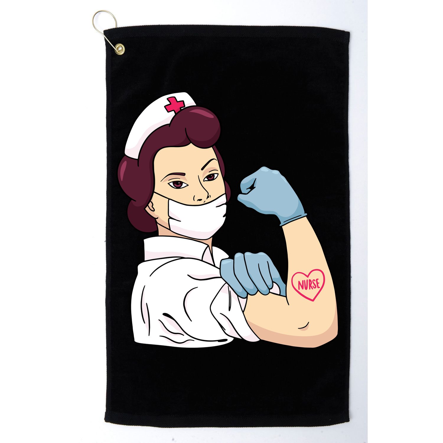 Strong Female Nurse Golf Towel