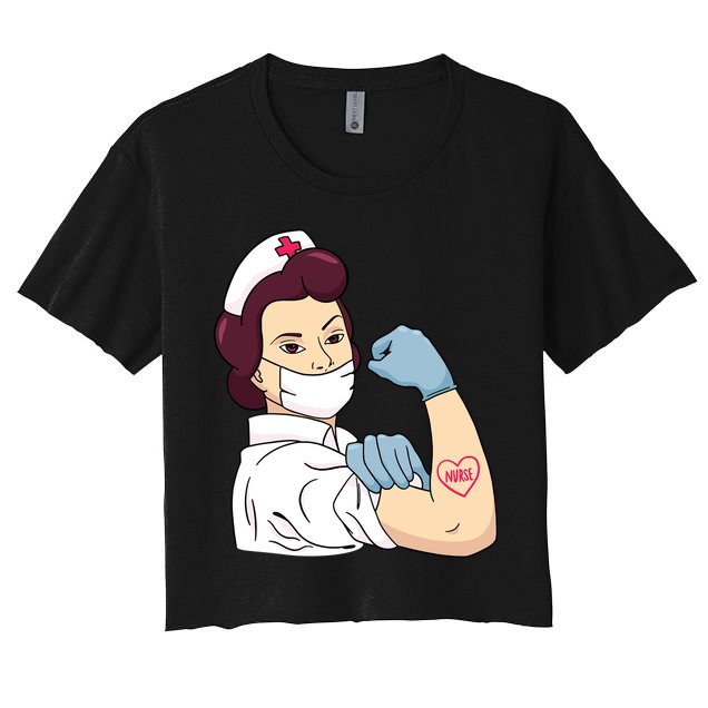 Strong Female Nurse Crop Top