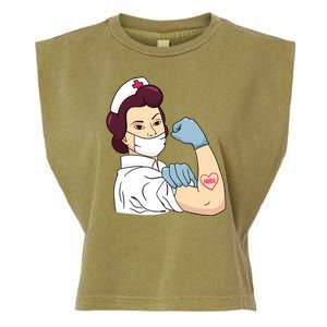 Strong Female Nurse Garment-Dyed Women's Muscle Tee