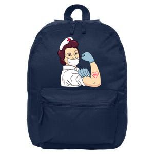 Strong Female Nurse 16 in Basic Backpack