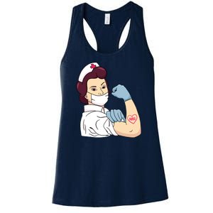 Strong Female Nurse Women's Racerback Tank