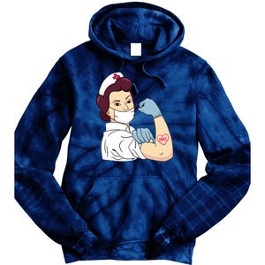 Strong Female Nurse Tie Dye Hoodie