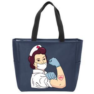 Strong Female Nurse Zip Tote Bag