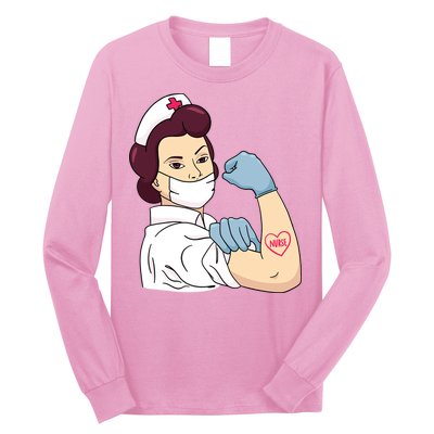 Strong Female Nurse Long Sleeve Shirt