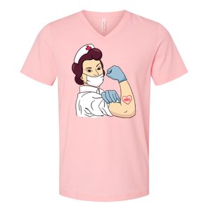 Strong Female Nurse V-Neck T-Shirt