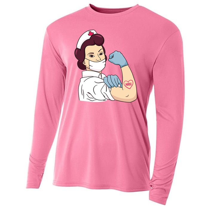 Strong Female Nurse Cooling Performance Long Sleeve Crew