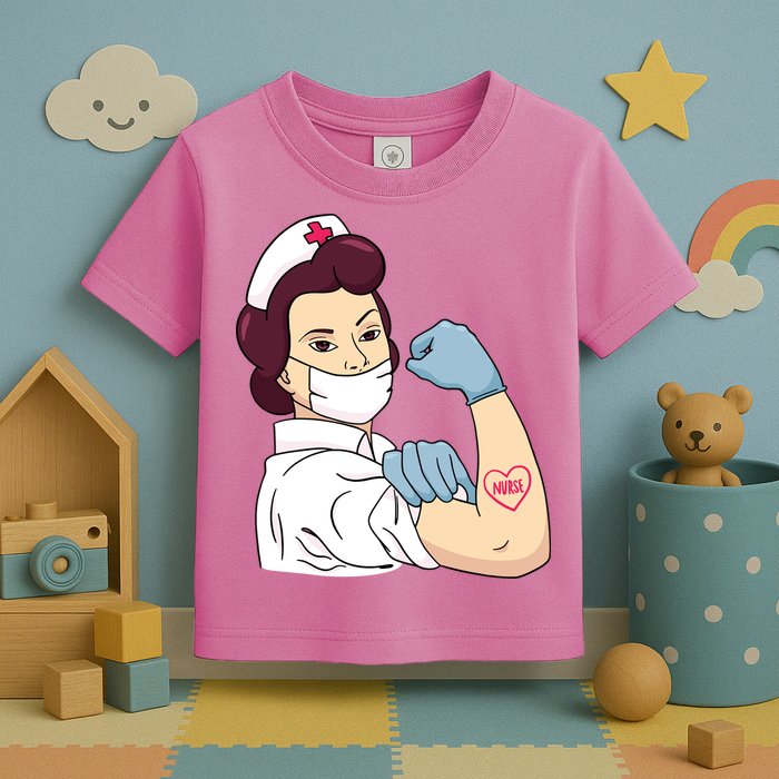 Strong Female Nurse Toddler T-Shirt